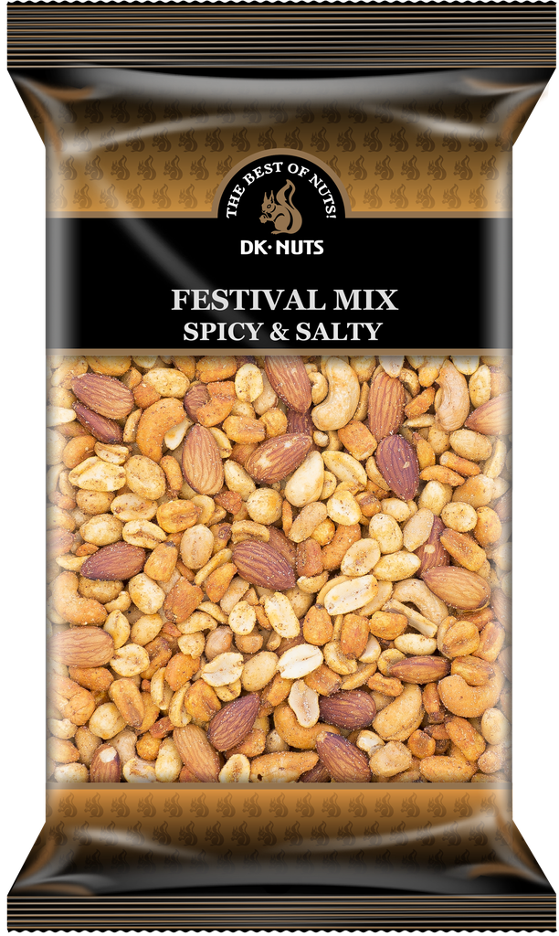DK-NUTS - FESTIVAL MIX (SPICY & SALTY) 12 X 0,8 KG