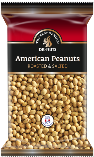 DK-NUTS - AMERICAN PEANUTS (ROASTED & SALTED)  12 X 1 KG