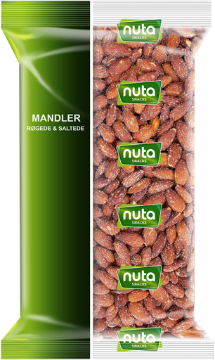 [14104NL] NUTA - MANDLER (RØGEDE & SALTEDE)  12 X 1 KG